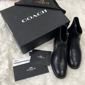 Coach West Leather Black Boots